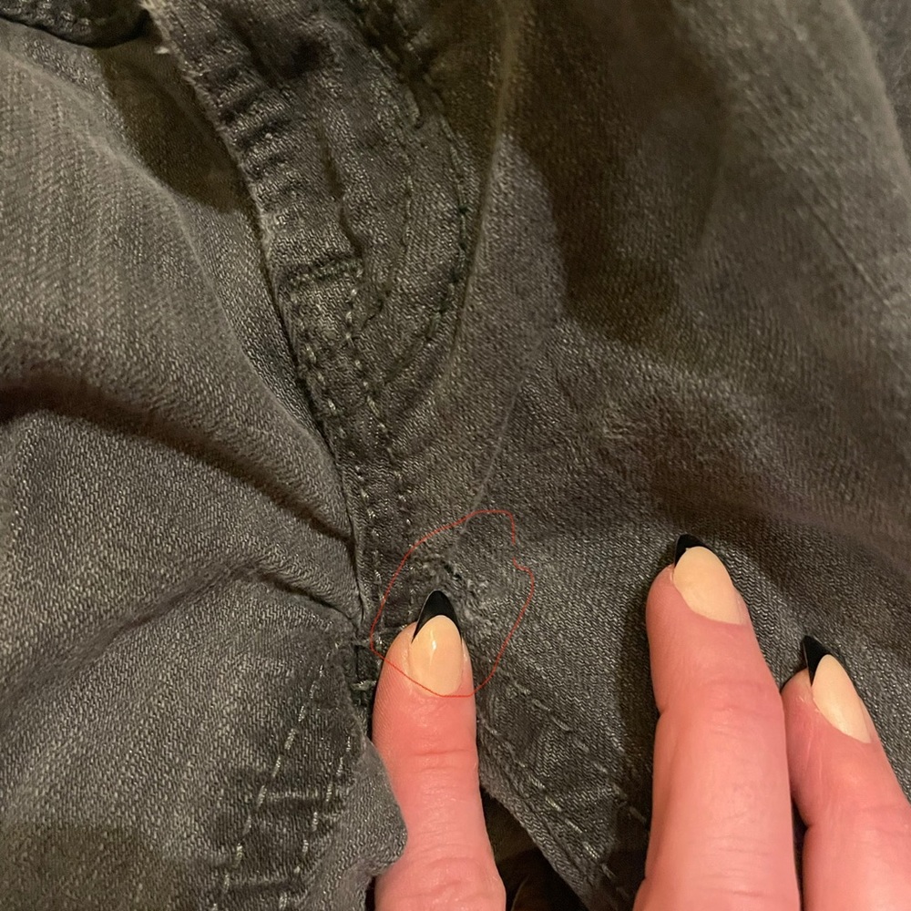 MEK distressed bootcut jeans (small rip) - Picture 6 of 6
